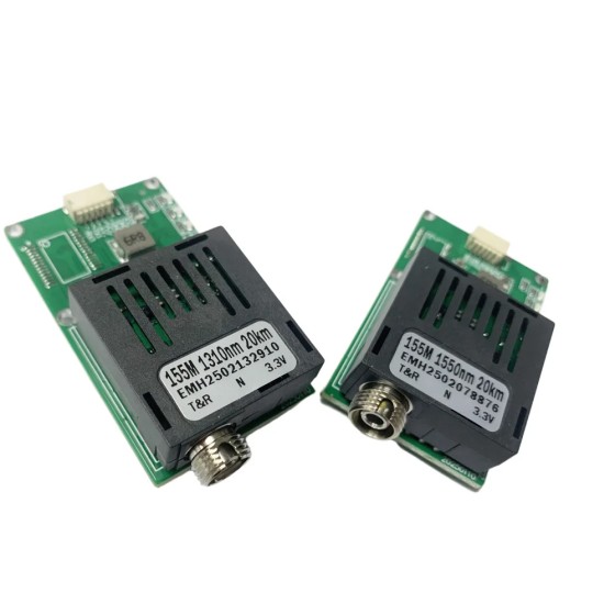 Original DC5.5-26V Sky End/ground End FPV Optical Transceiver Module RX/TX/AV/VCC/GND Interface TTL to Fiber Terminal Equipment